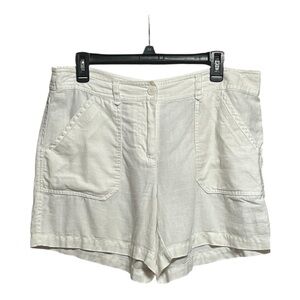 Tommy Bahama White Linen Bermuda Shorts 10